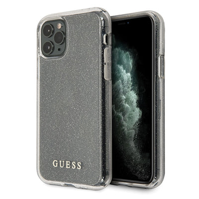 Husa Guess iPhone 11 Pro Argintiu/Argintiu Hard Glitter