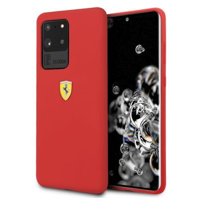 Husa Ferrari Hardcase Fessihcs69re S20 Ultra G988 Rosu/Rosu Silicone