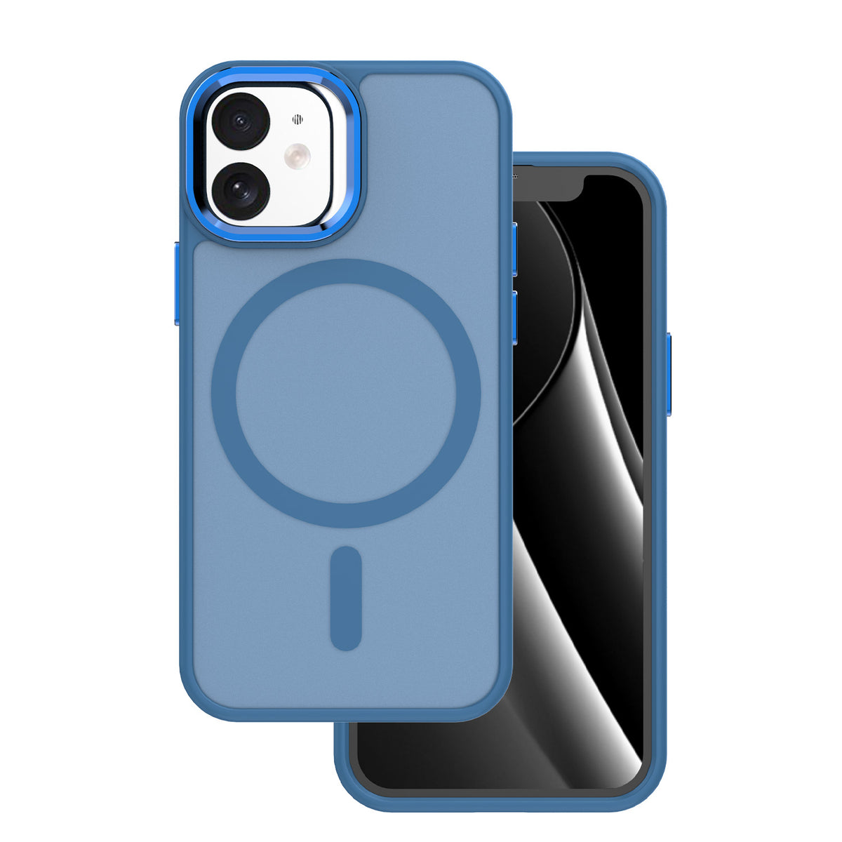 Husa Frozen Mag pentru iPhone 12 / 12 Pro 6,1" Bleumarin