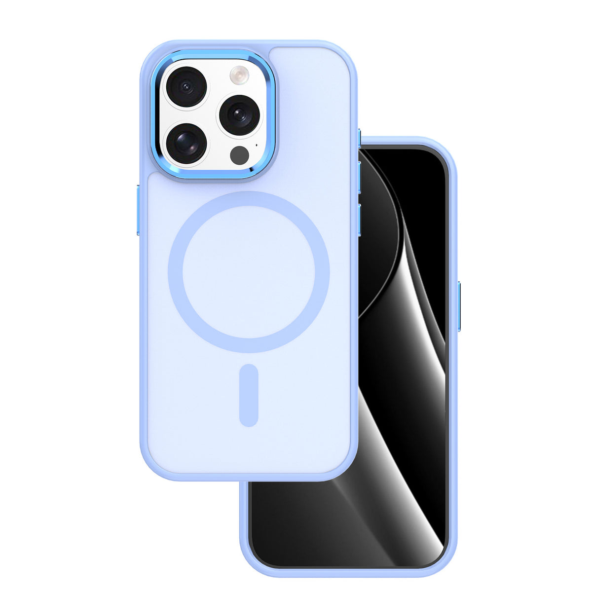 Husa Frozen Mag pentru iPhone 15 Pro 6,1" Albastru deschis