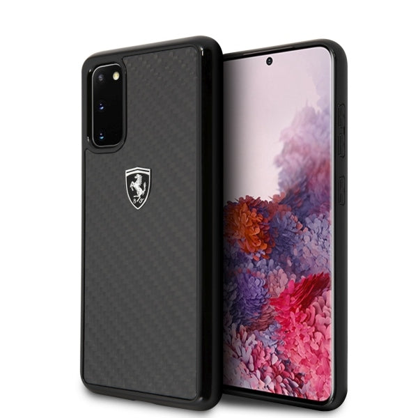 Husa Ferrari Hardcase Fehcahcs62bk S20 G980 Negru/Negru Carbon Heritage