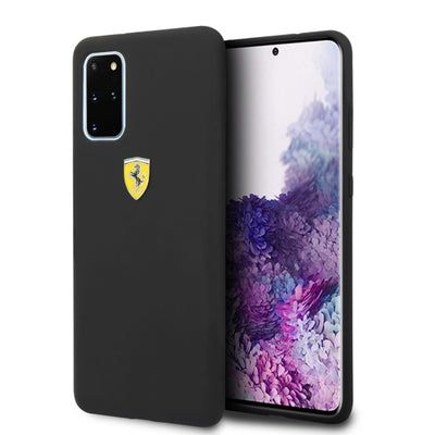 Husa Ferrari Hardcase Fessihcs67bk S20+ G985 Negru/Negru Silicone
