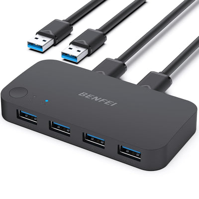 Cablu Benfei Switch USB 3.0 4 Port pentru Four Devices Negru