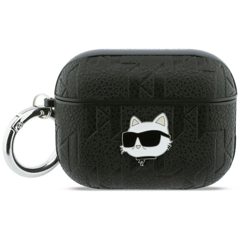 Husa Karl Lagerfeld Monogram Choupette Head pentru AirPods Pro 3 Negru