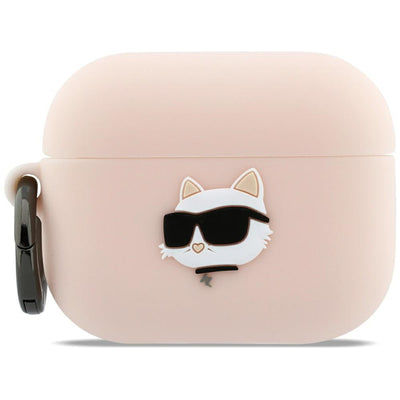 Husa Karl Lagerfeld Silicone Chaupette Head 3D pentru AirPods Pro 3 Roz