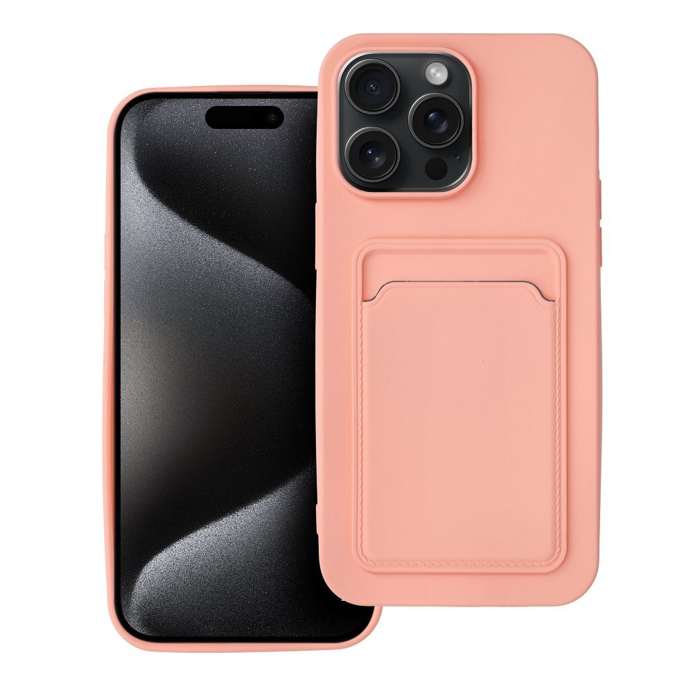 Husa Card pentru iPhone 15 PRO MAX Roz