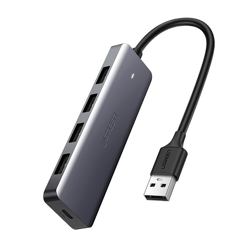 Cablu Ugreen USB HUB - 4x USB 3.2 Gen 1 cu Micro USB Power Port Gri (Cm219 50985)