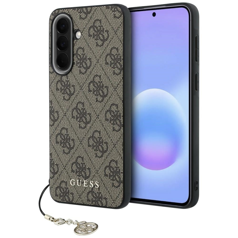 Husa Guess HC PU 4G Classic Logo cu Charm pentru Samsung Galaxy A57 Maro