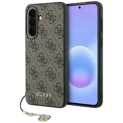 Husa Guess HC PU 4G Classic Logo cu Charm pentru Samsung Galaxy A57 Maro