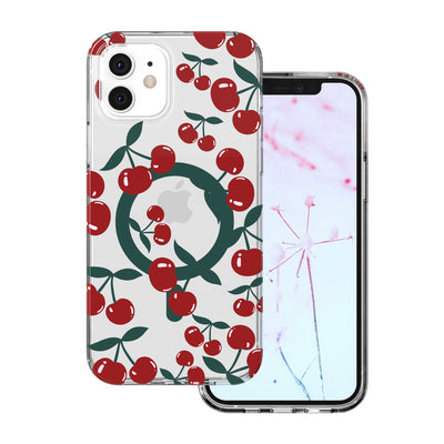 Husa Cherry Mag pentru iPhone 12 / 12 Pro 6,1" Transparent