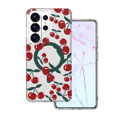 Husa Cherry Mag pentru Samsung Galaxy S26 Ultra Transparent