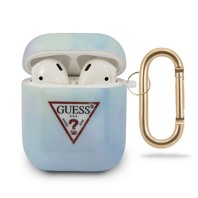 Husa Guess Guaca2tpumcgc02 AirPods Cover Albastru/Albastru Tie & Dye Collection