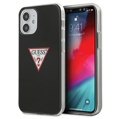 Husa Guess iPhone 12 Mini 5.4" Negru/Negru Hardcase Triangle Collection