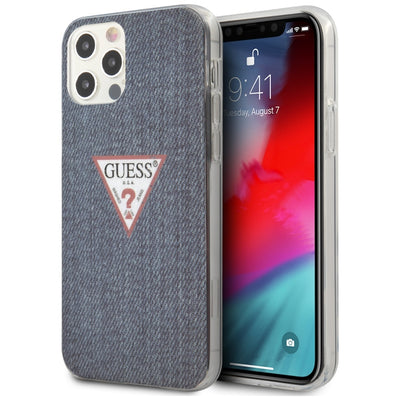 Husa Guess iPhone 12 Pro Max 6.7" Navy/Albastru inchis Hardcase Jeans Collection