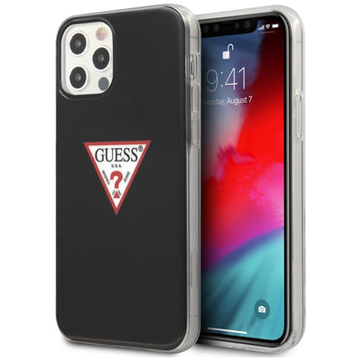 Husa Guess iPhone 12/12 Pro 6.1" Negru/Negru Hardcase Triangle Collection