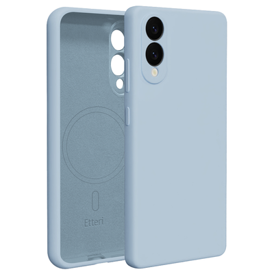 Husa Etteri Silicone Mag pentru Samsung Galaxy S25 Edge Albastru deschis