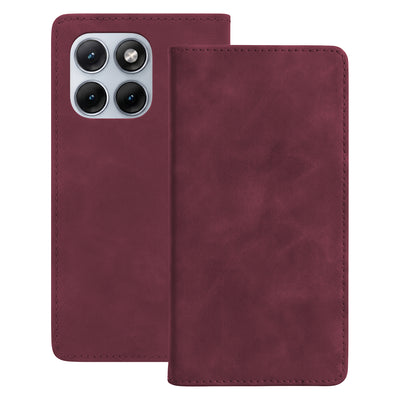 Husa Smart Suede pentru Motorola Edge 70 Fusion Maroon