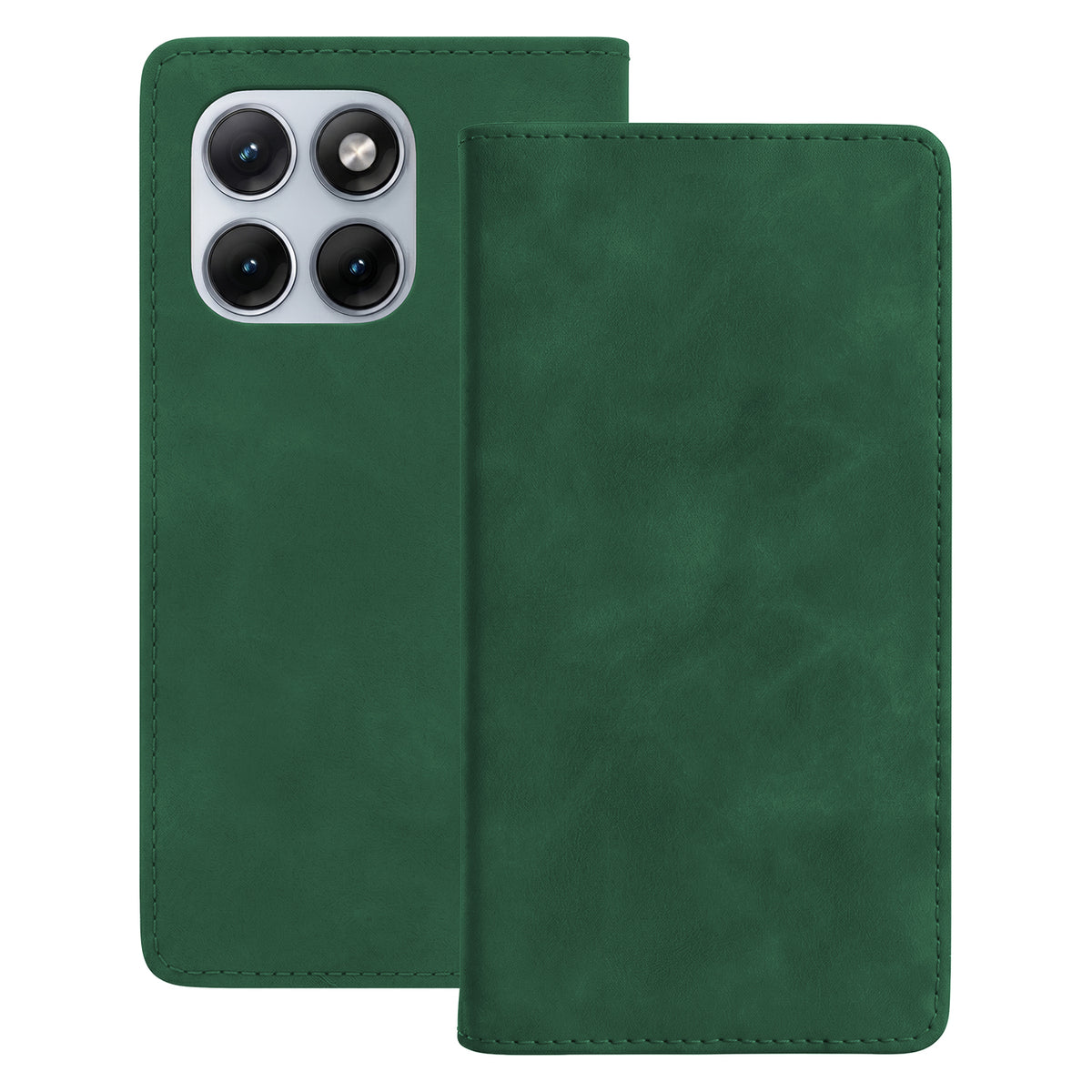 Husa Smart Suede pentru Motorola Moto G34 Verde