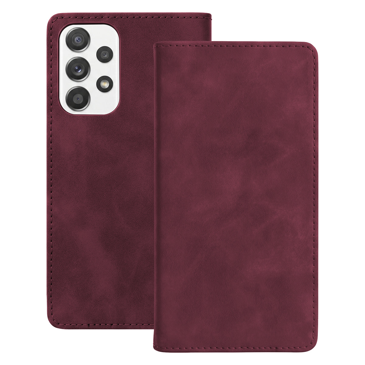 Husa Smart Suede pentru Samsung Galaxy A52 4G / A52 5G / A52s 5G Maroon