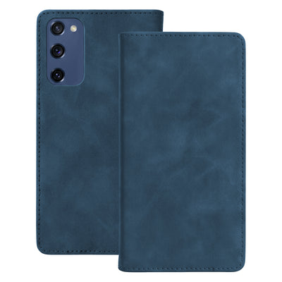 Husa Smart Suede pentru Samsung Galaxy S20 FE / S20 Lite / S20 FE 5G Bleumarin