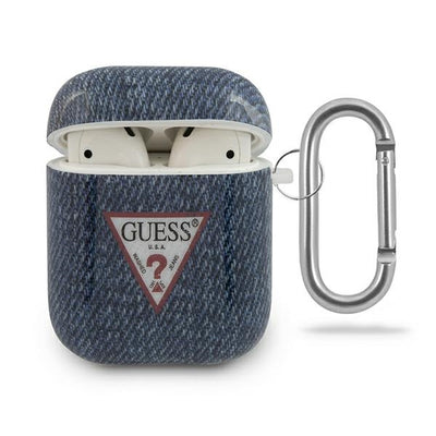 Husa Guess AirPods Cover Navy/Albastru inchis Jeans Collection