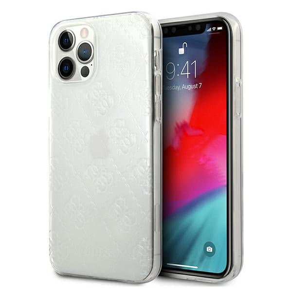 Husa Guess Guhcp12l3d4gtr iPhone 12 Pro Max 6.7" Transparent Hardcase 4G 3D Pattern Collection