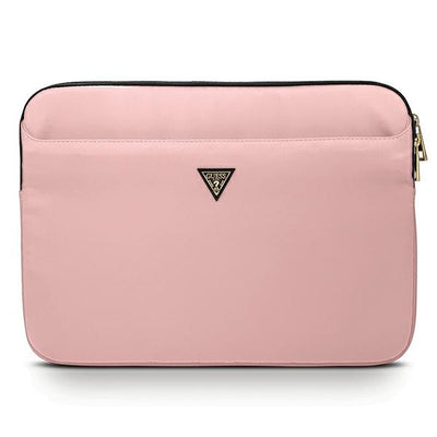 Husa Guess Nylon Triangle Logo pentru A 13" Laptop - Roz