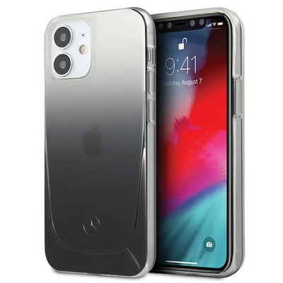 Husa Mercedes Transparent Line pentru iPhone 12 Mini - Negru