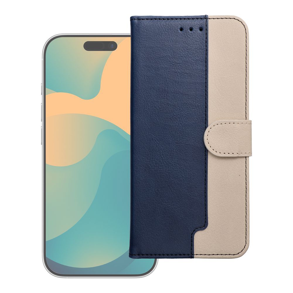 Husa Split Book Flip pentru Samsung S26 Ultra Navy si Cream