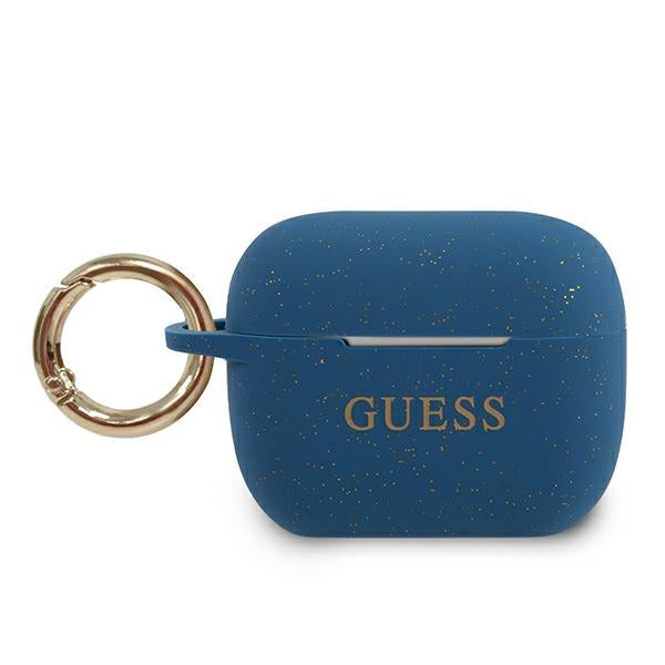 Husa Guess Guacapsilglbl AirPods Pro Cover Albastru/Albastru Silicone Glitter