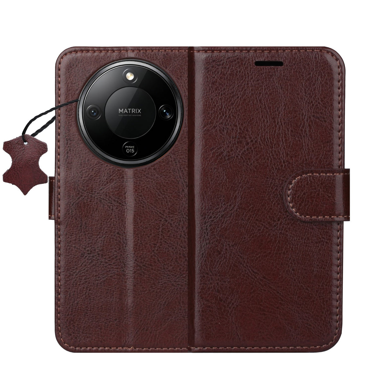 Husa Smart Luxe piele pentru Honor Magic 8 Lite Maro