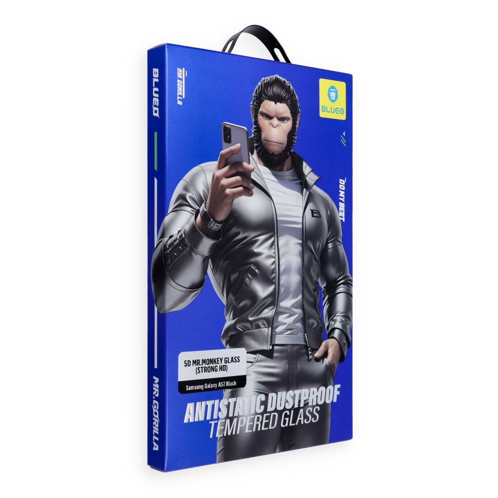 Folie Blueo 5D Mr. Monkey sticla - pentru Samsung Galaxy A57 5G Negru (Anti-static Strong HD)