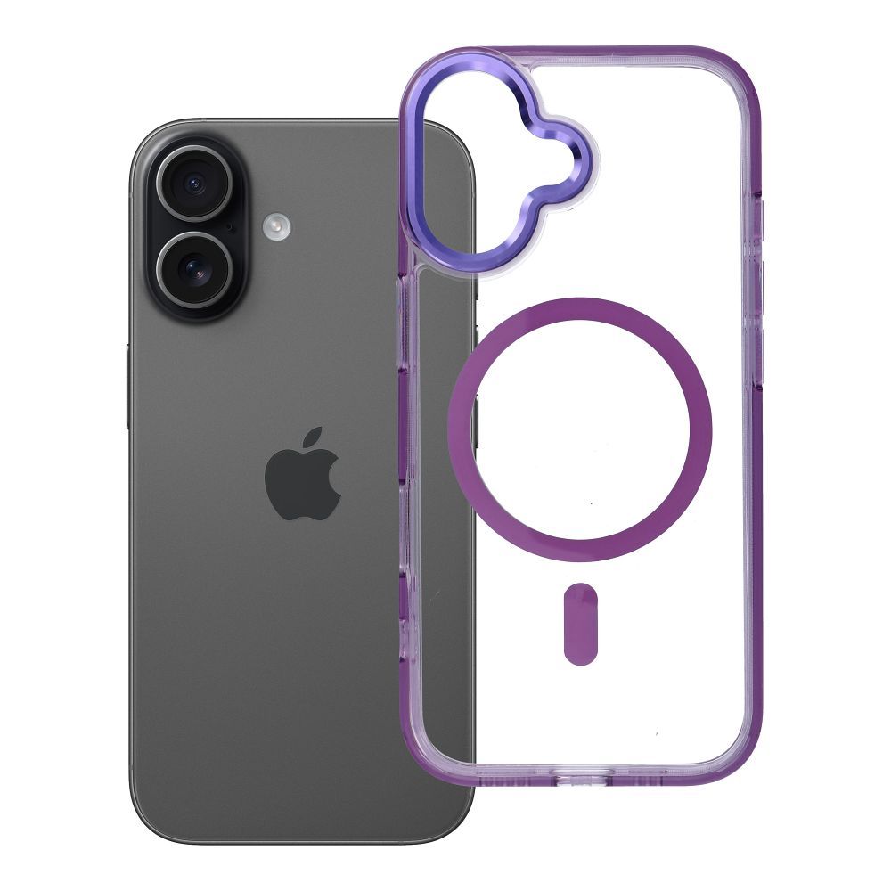 Husa Frame Transparent Hybrid Mag pentru iPhone 17 Compatible cu Magsafe Mov