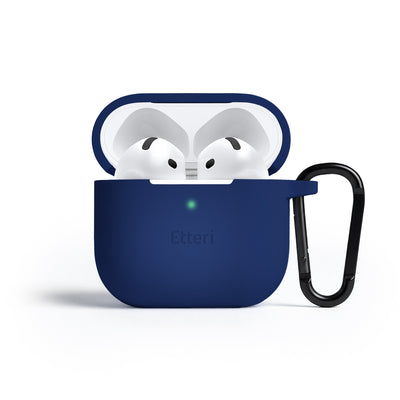 Husa Etteri Silicone pentru AirPods 4 Albastru inchis