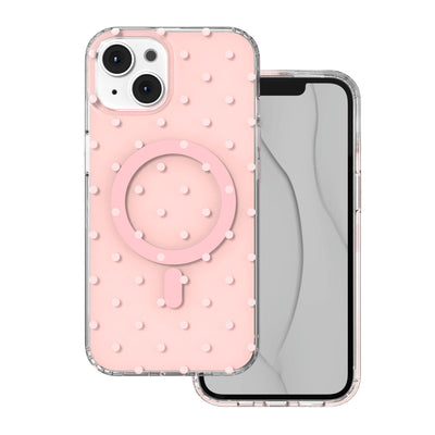 Husa Bubble Dots Mag pentru iPhone 13 / 14 6,1" Roz