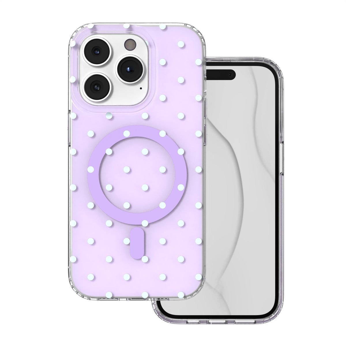 Husa Bubble Dots Mag pentru iPhone 14 Pro 6,1" Mov