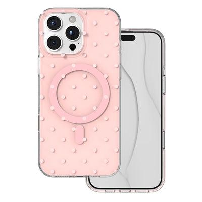 Husa Bubble Dots Mag pentru iPhone 16 Pro Max 6,9" Roz