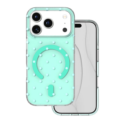 Husa Bubble Dots Mag pentru iPhone 17 Pro 6,3" / 18 Pro 6,3" Verde