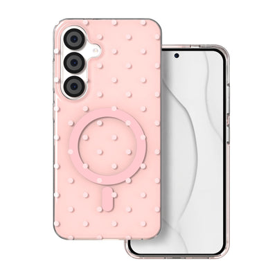 Husa Bubble Dots Mag pentru Samsung S24 / S25 Roz