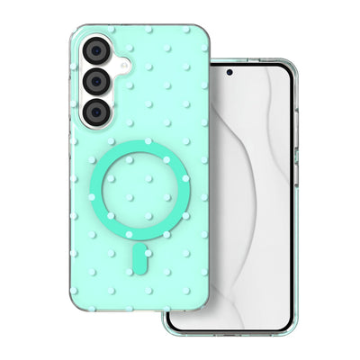 Husa Bubble Dots Mag pentru Samsung S24 / S25 Verde