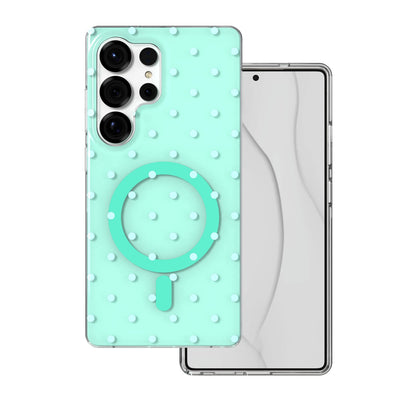 Husa Bubble Dots Mag pentru Samsung S25 Ultra Verde
