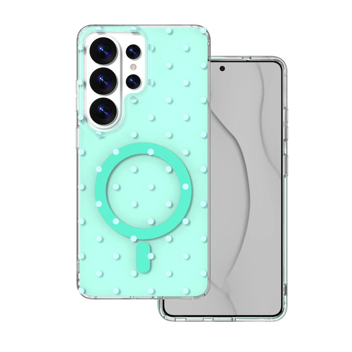Husa Bubble Dots Mag pentru Samsung S26 Ultra Verde