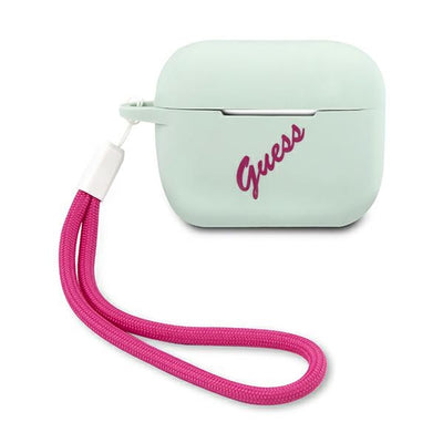 Husa Guess Guacaplsvsbf AirPods Pro Cover Albastru Fuchsia/Albastru Fuschia Silicone Vintage