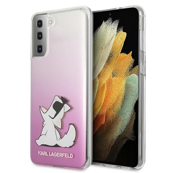 Husa Karl Lagerfeld Choupette Fun pentru Samsung Galaxy S21+ - Roz