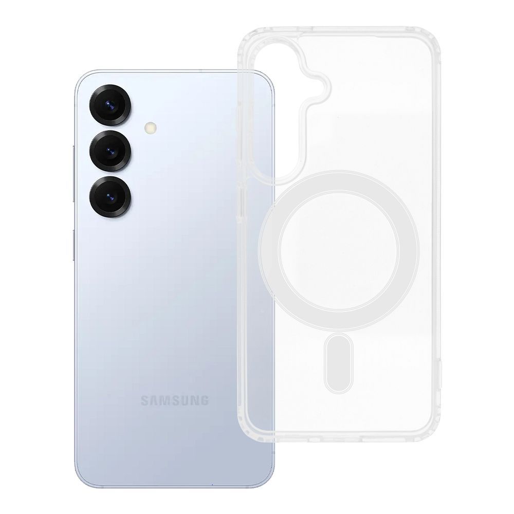 Husa Transparent Mag (MID) pentru Samsung S25 Compatible cu Magsafe Transparent