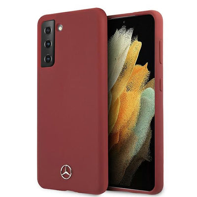 Husa Mercedes Silicone Line pentru Samsung Galaxy S21+ - Rosu