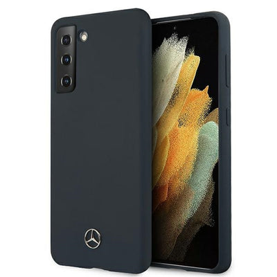 Husa Mercedes Silicone Line pentru Samsung Galaxy S21 - Albastru