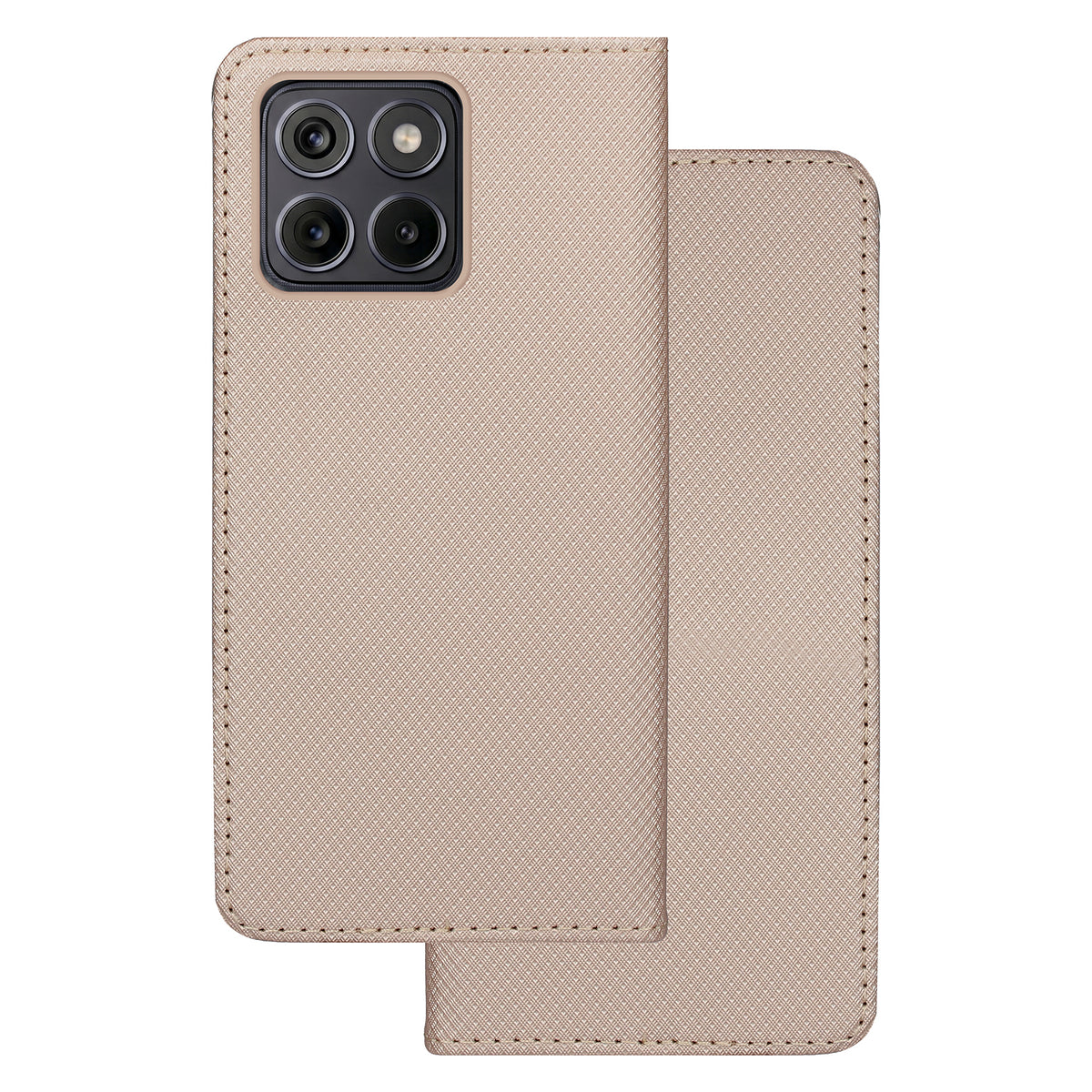 Husa Smart Magnet pentru Motorola Edge 70 Fusion Auriu