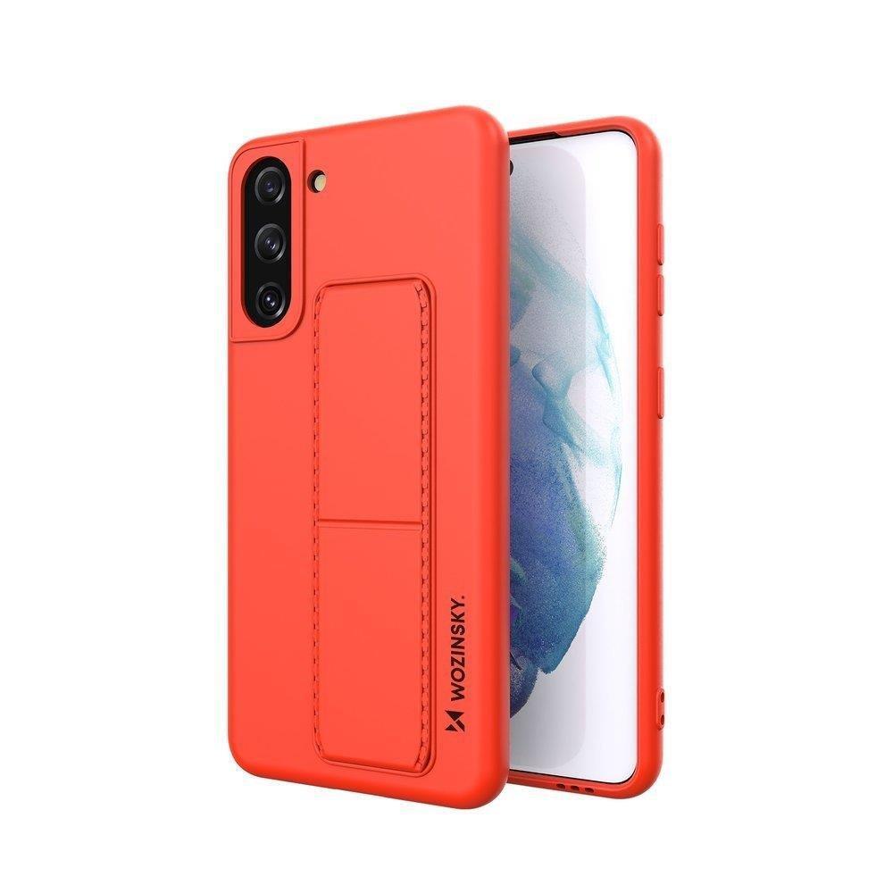 Husa Wozinsky Kickstand Silicone cu Stand Samsung Galaxy S21+ 5G Rosu