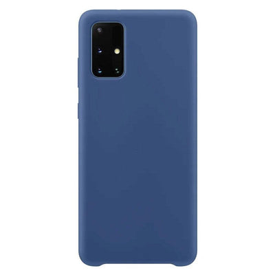 Husa Silicone Soft Flexible Rubber Cover pentru Samsung Galaxy S21+ 5G (S21 Plus 5G) Albastru inchis